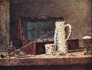 jean-Baptiste-Simeon Chardin, Still-Life with Pipe an Jug